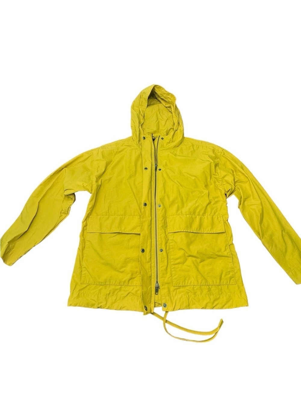 Eileen Fisher Light Organic Cotton Nylon Jacket Hooded Yellow Women’s Size S - Picture 7 of 11